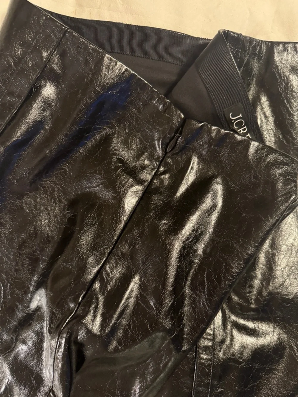 J.Crew Tall Mini skirt in distressed faux leather CN812